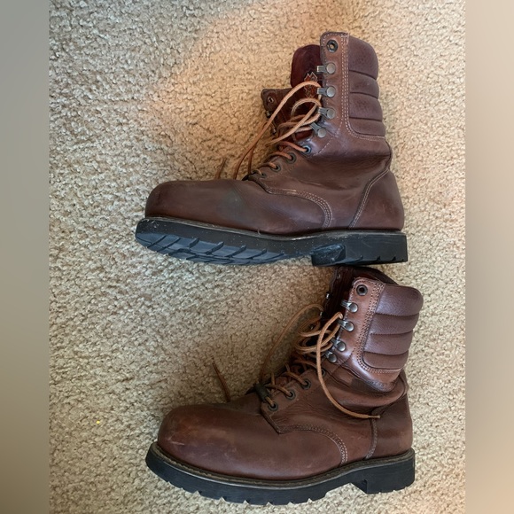 Vintage Harley Davidson Cycles Brown Men’s Boot - Picture 2 of 6